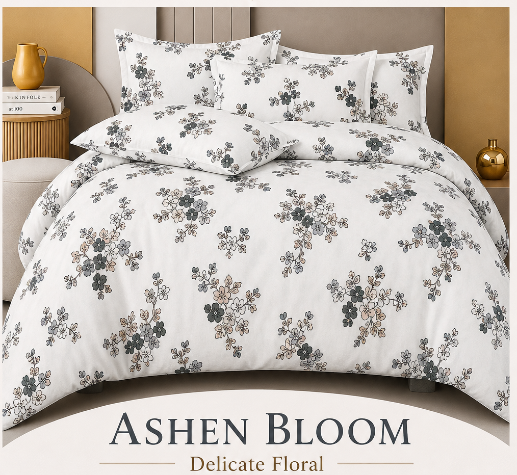 Floral Bedding Set – Ashen Bloom