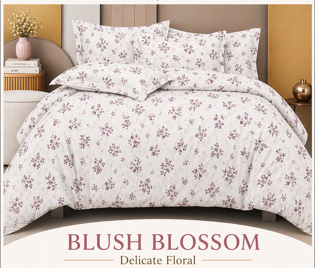 Floral Bedding Set – Blush Blossom