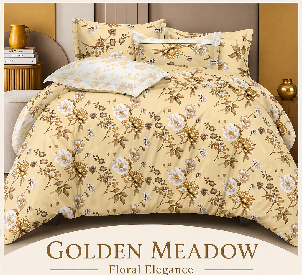 Floral Bedding Set – Golden Meadow