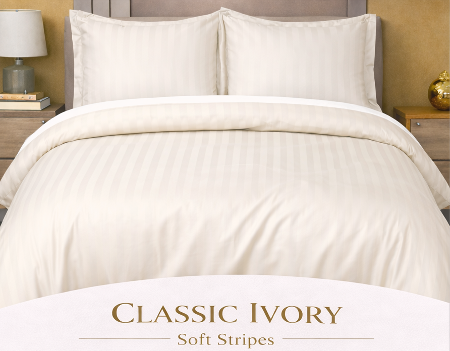Premium Plains Bedsheet Set – Classic Ivory