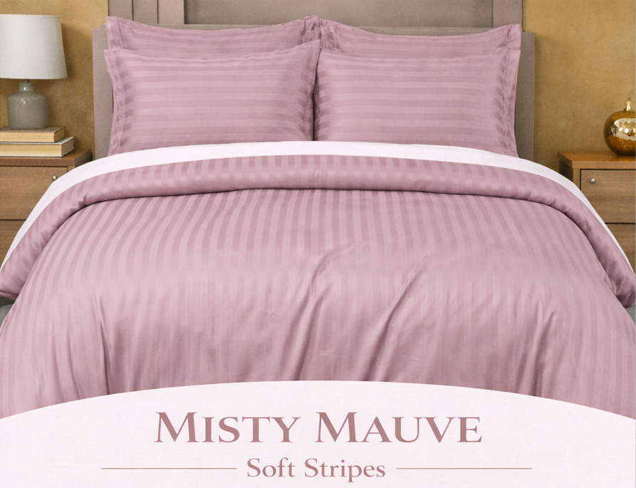 Premium Plains Bedsheet Set – Misty Mauve