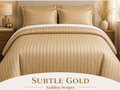 Premium Plains Bedsheet Set – Subtle Gold